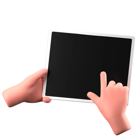 Hand Holding Ipad  3D Icon