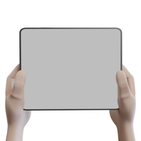 Hand holding ipad  3D Icon
