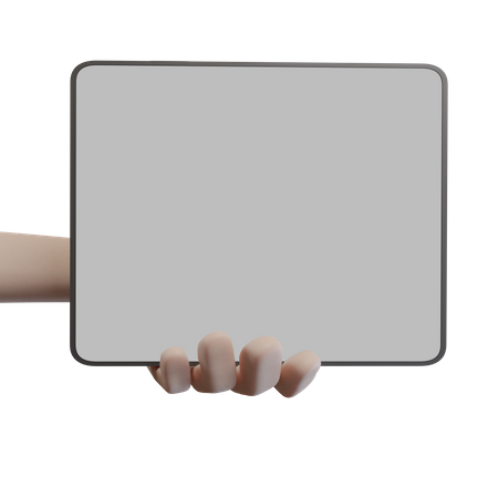 Hand holding ipad  3D Icon
