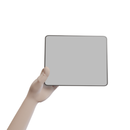 Hand Holding Ipad 3D Icon