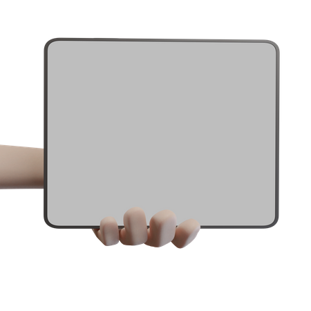 Hand holding ipad 3D Icon