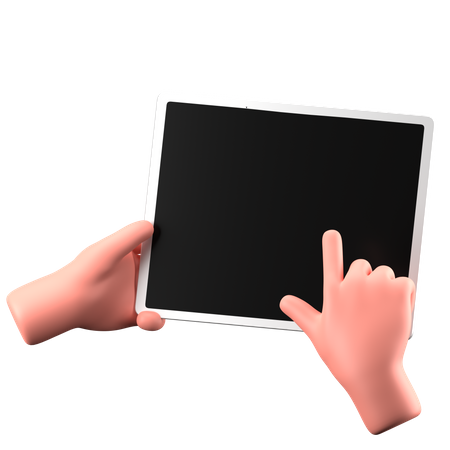 Hand Holding Ipad  3D Icon
