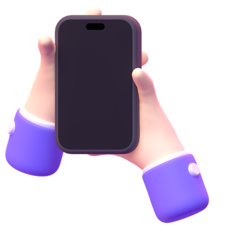 Hand Holding Iphone  3D Icon