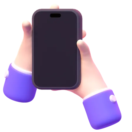 Hand Holding Iphone  3D Icon