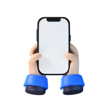 Hand Holding Iphone  3D Icon