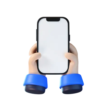 Hand Holding Iphone  3D Icon