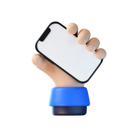 Hand Holding Iphone  3D Icon