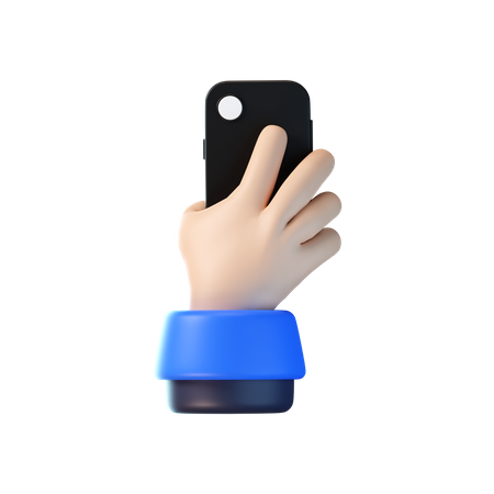 Hand Holding Iphone  3D Icon