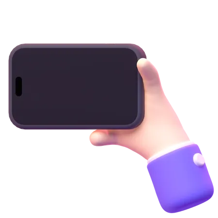 Hand Holding Iphone  3D Icon