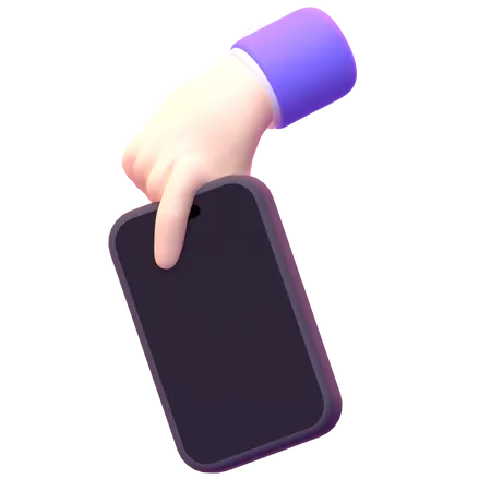 Hand Holding Iphone  3D Icon