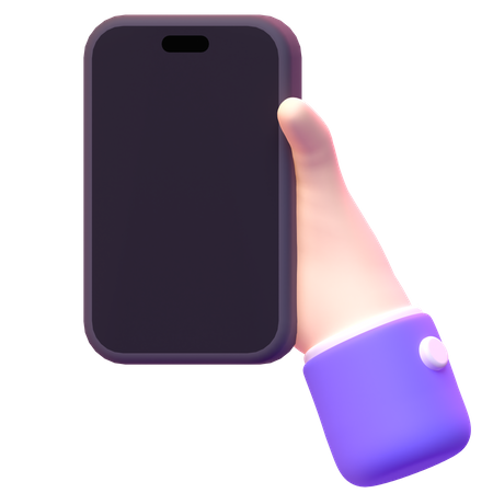 Hand Holding Iphone  3D Icon