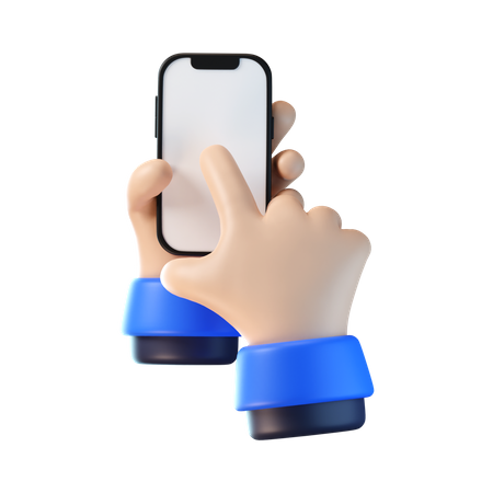 Hand Holding Iphone  3D Icon