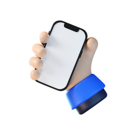 Hand Holding Iphone  3D Icon