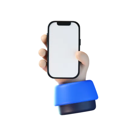 Hand Holding Iphone  3D Icon