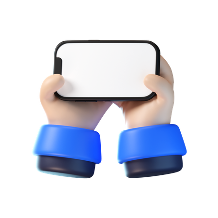 Hand Holding Iphone  3D Icon