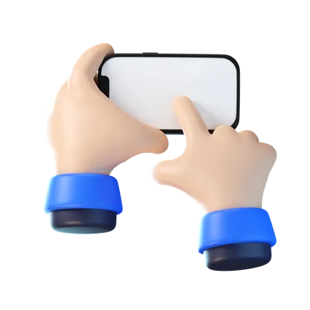 Hand Holding Iphone  3D Icon