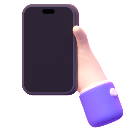 Hand Holding Iphone  3D Icon