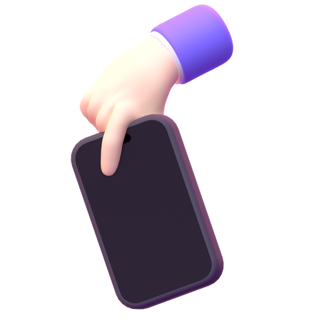 Hand Holding Iphone  3D Icon