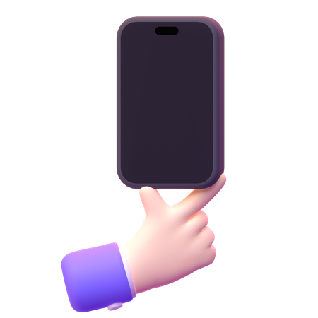 Hand Holding Iphone  3D Icon
