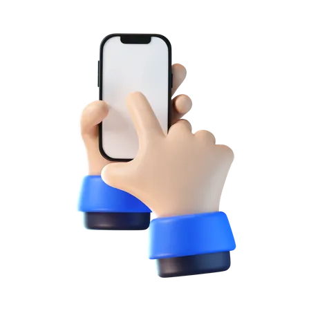 Hand Holding Iphone  3D Icon