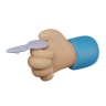 3d hand holding key hand emoji
