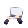 laptop holding symbol