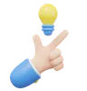 Hand Holding Light Bulb