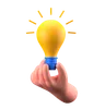 Hand Holding Light bulb
