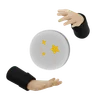 Hand Holding Magic Crystal Ball