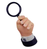 Hand Holding Magnifying Glass