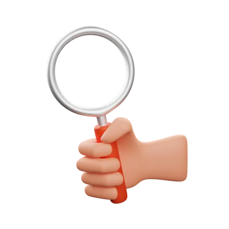 Hand Holding Magnifying Glass Download This Item Now 3D Icon