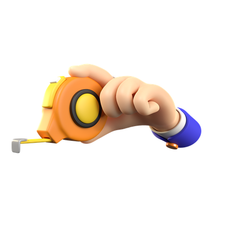 Hand Holding Measurer  3D Icon