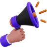 Hand Holding Megaphone