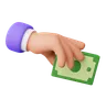 Hand holding money