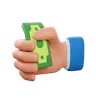 Hand holding money