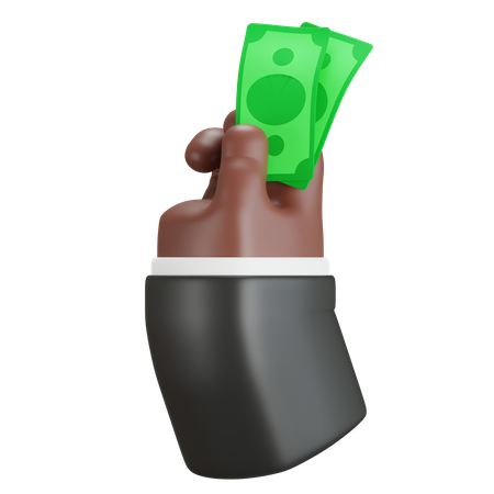 Hand Holding Money  3D Icon