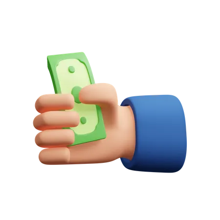 Hand Holding Money Download This Item Now 3D Icon