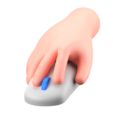 Hand Holding Mouse  3D Icon