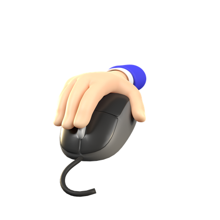 Hand Holding Mouse  3D Icon