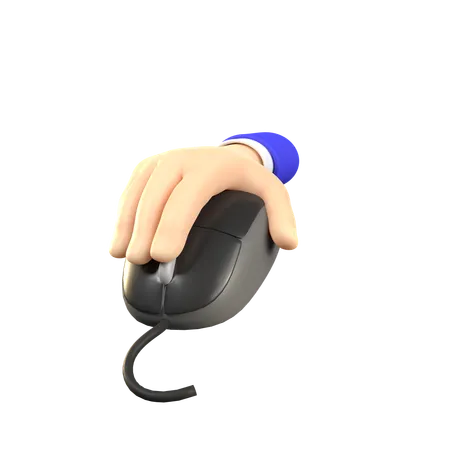 Hand Holding Mouse  3D Icon