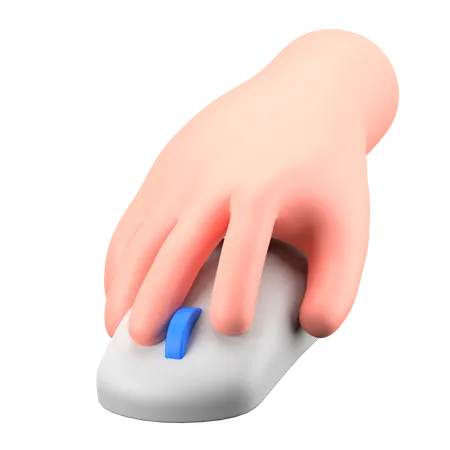 Hand Holding Mouse  3D Icon