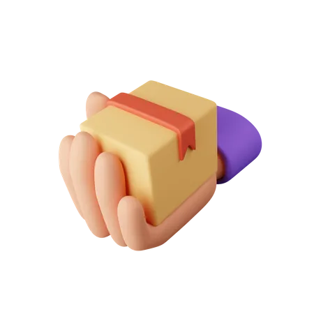 Hand Holding Package Download This Item Now 3D Icon