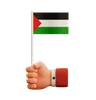 Hand Holding Palestine Flag