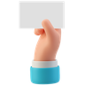 hand holding paper 3d logo