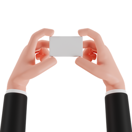 Hand Holding Paper  3D Icon