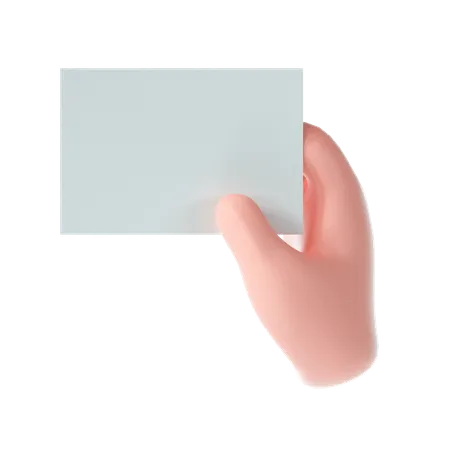 Hand holding paper 3D Illustration