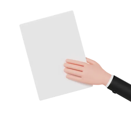 hand holding paper png