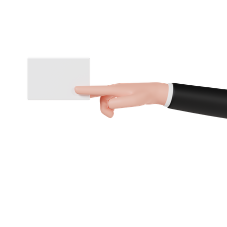Hand Holding Paper  3D Icon