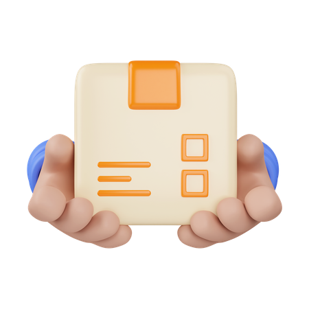 Hand Holding Parcel  3D Icon