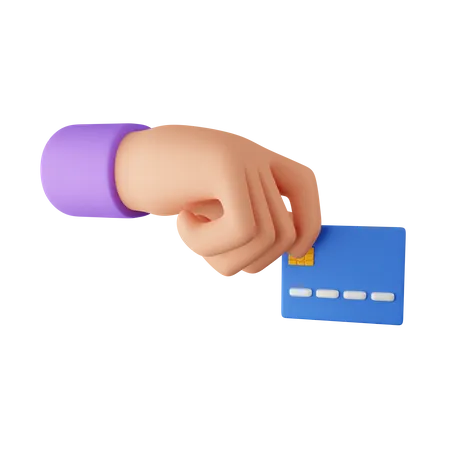 Hand Holding Payment Card Download This Item Now 3D Icon